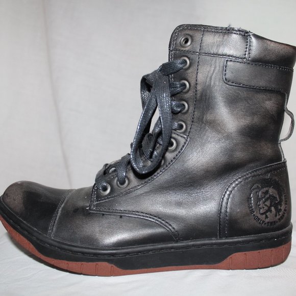 Diesel Basket Butch Zippy Leather Boots 7 US - Picture 5 of 7